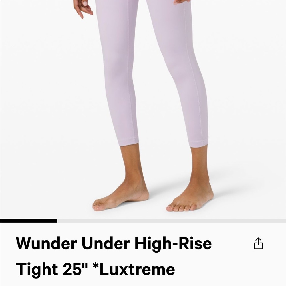 Lululemon Wunder Under high rise lavender dew NWT